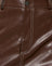PU Bitter Chocolate with Ivory Stitching