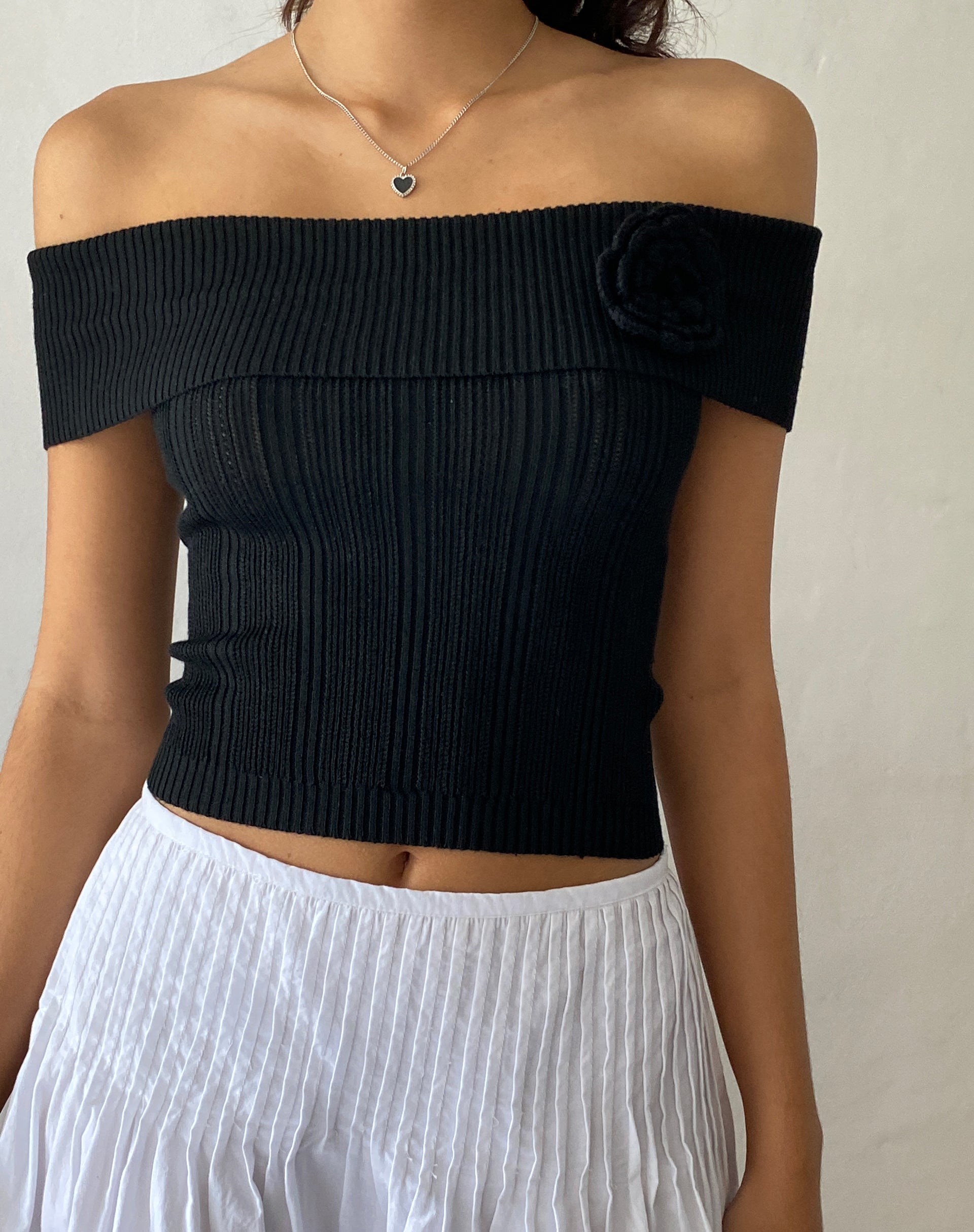 Knitted store bardot top