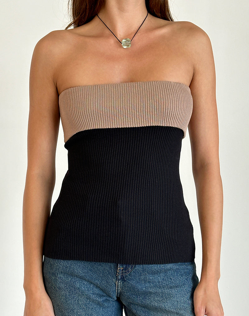 Black Knit Tube Top | Brylee – motelrocks-com-us