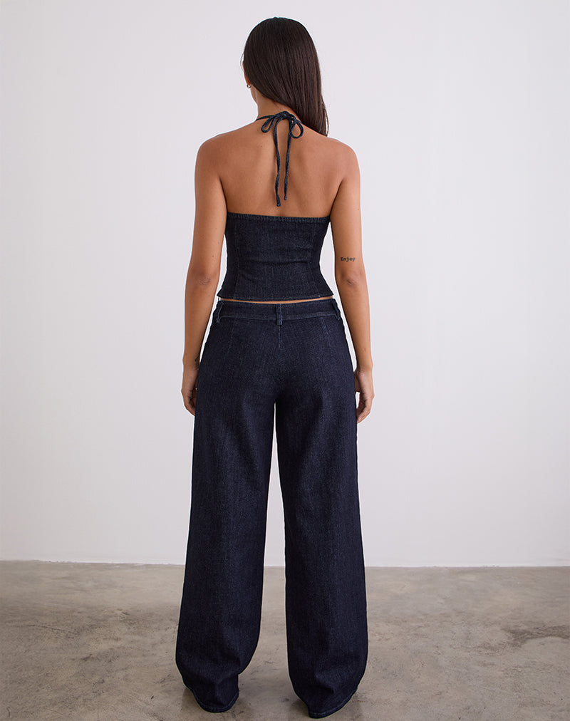 Chambray Indigo Trousers | Nuvia – motelrocks-com-us