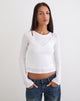 Image of Cak Long Sleeve Top in Tissue Jersey White