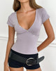 Image of Caliza Top in Lilac Grey Eco Lyocell