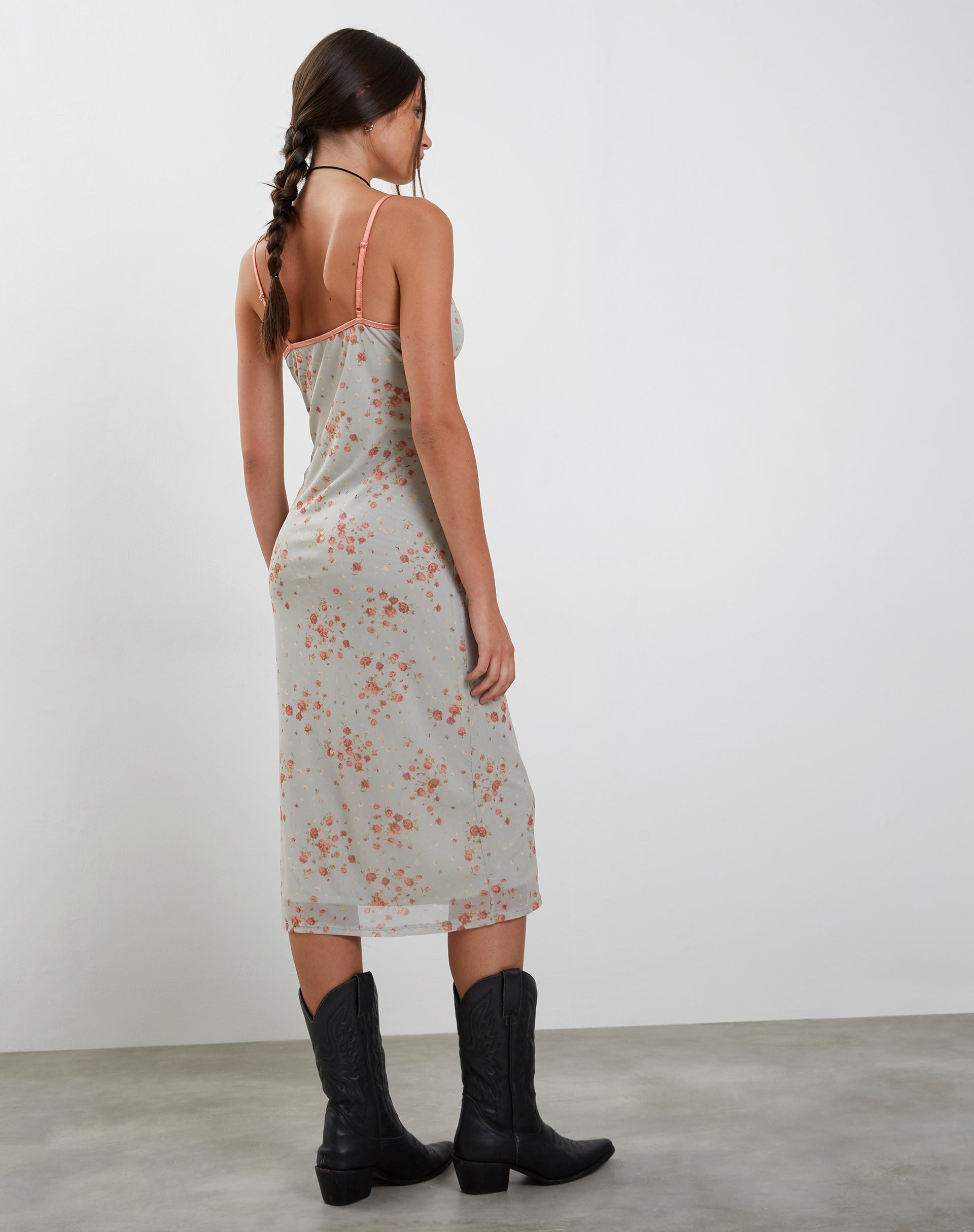 Ditsy Rose Cluster Midi Dress | Camelia – motelrocks-com-us