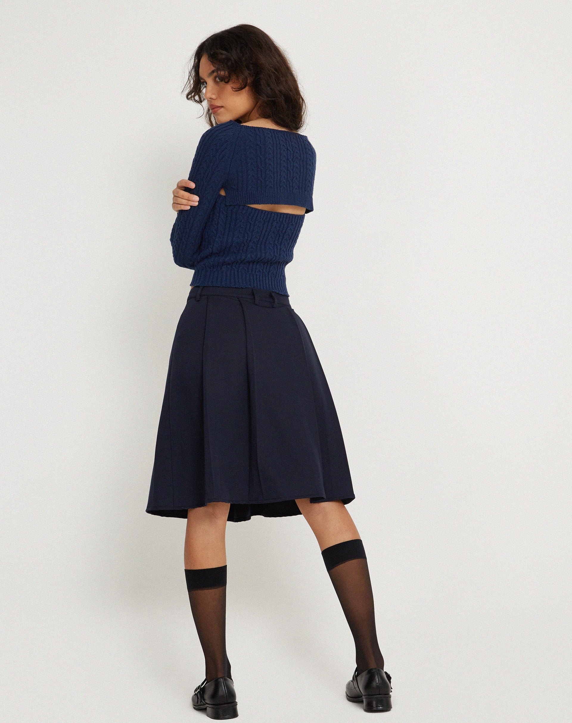 Navy Blue Co-Ord Long Sleeve Top | Canita Arinah – motelrocks-com-us