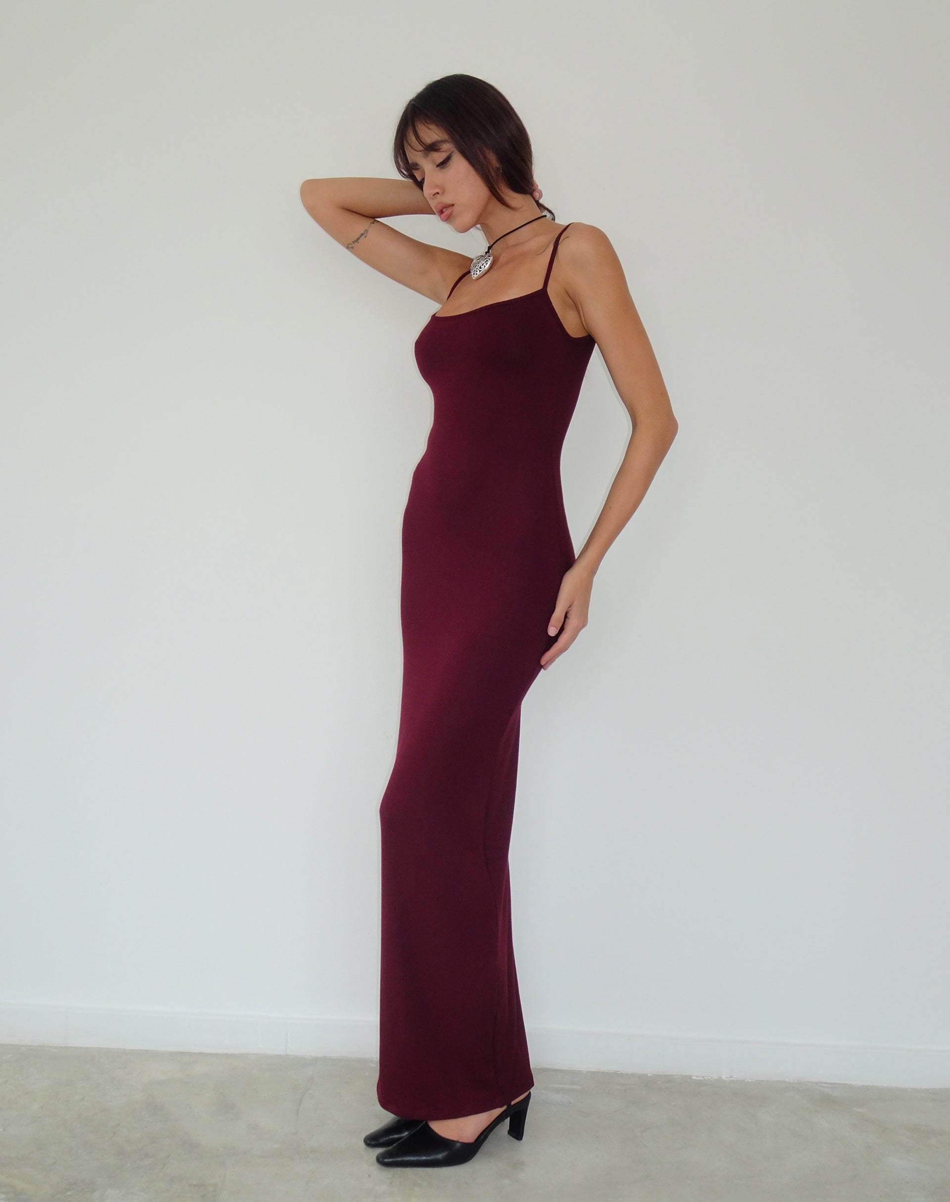 Burgundy 2024 maxi dress