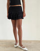 Image of Carlota Mini Skirt In Crinkle Jet Black