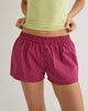 Image of East Boxer Short in Raspberry Shadow Check