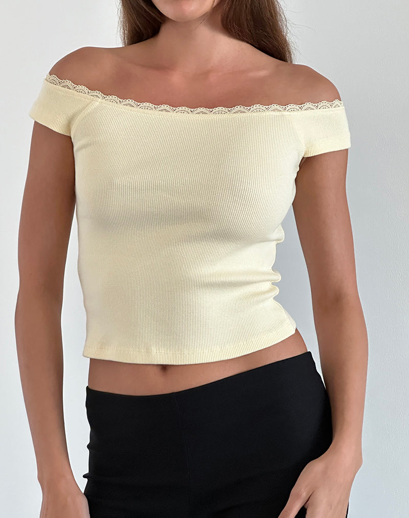 Buttercream Rib Lace Top | Chacha – motelrocks-com-us