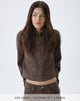 Image of Denim Cinch Jacket in Brown