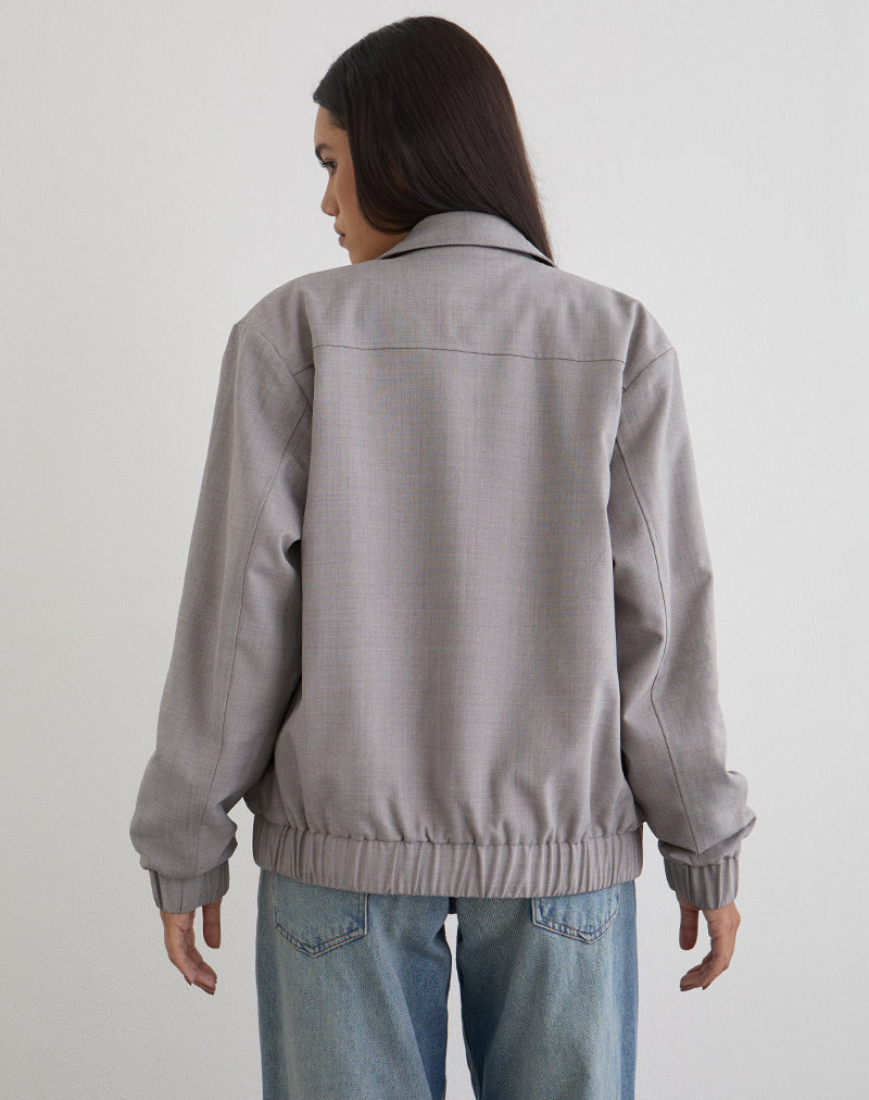 Grey Collared Jacket | Cindari – motelrocks-com-us