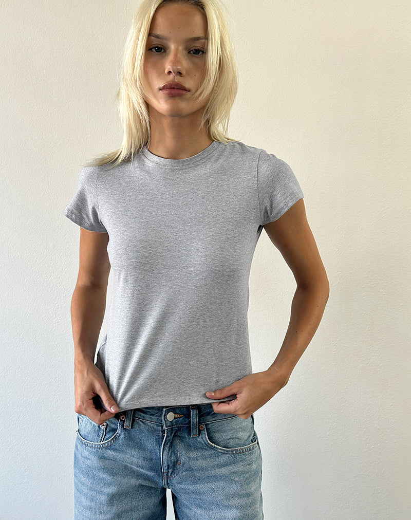 Image of Clio Baggy Tee in Grey Marl