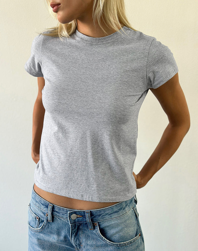 Image of Clio Baggy Tee in Grey Marl
