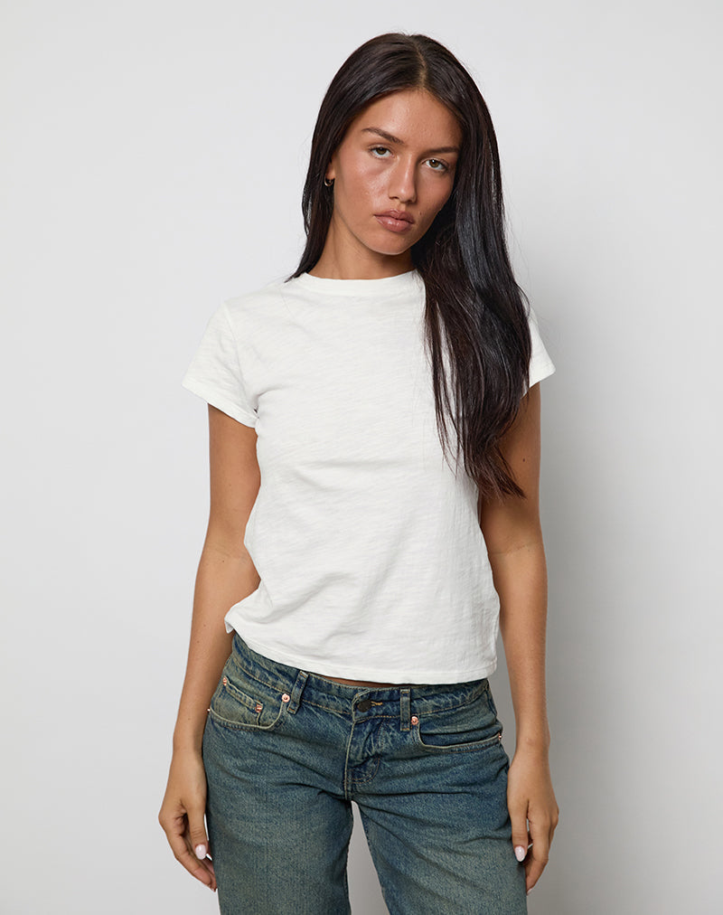 Clio Baggy Tee in Ivory