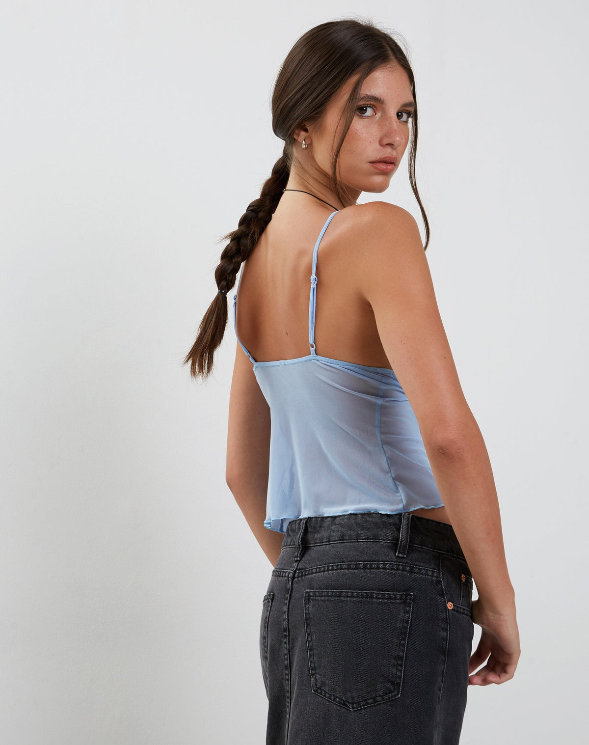 Coco Mesh Top Baby Blue