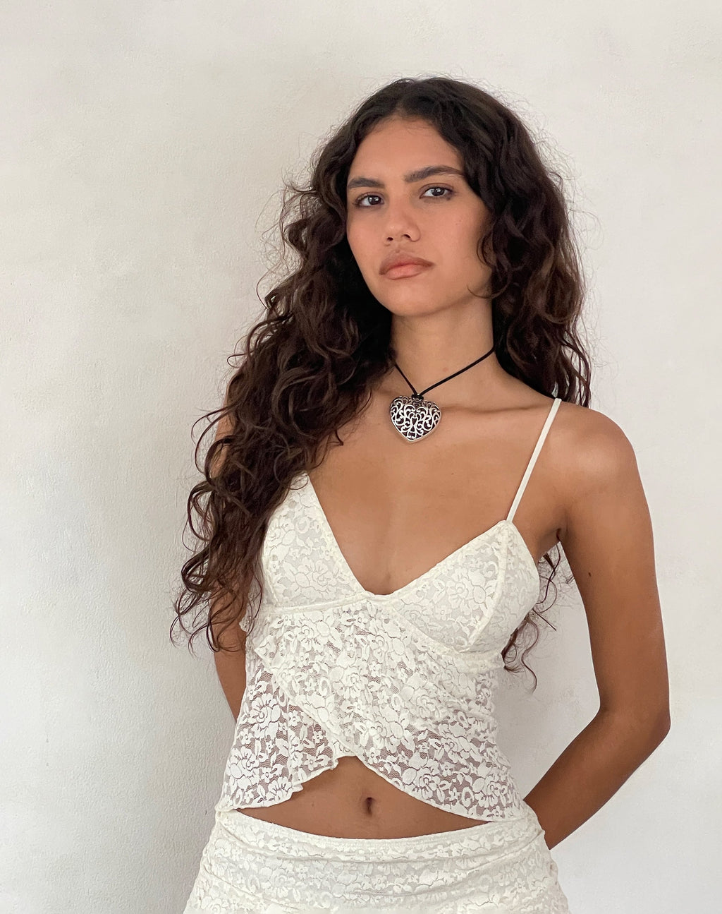 Cojira Lace Butterfly Top in Ivory