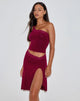 Image of Laudine Midi Skirt in Burgundy