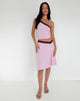 Image of Laudine Midi Skirt in Lavender with Bitter Chocolate Lace