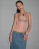 Image of Cosima Tank Top in Rose Gold Chain