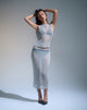 Image of Esra Midi Skirt in Silver Chain