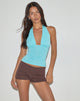 Image of Cosimo Halterneck Top in Aqua