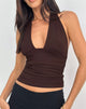 Image of Cosimo Halter Top in Rayon Bitter Chocolate