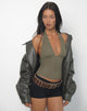 Image of Cosimo Halter Neck Top in Textured Khaki