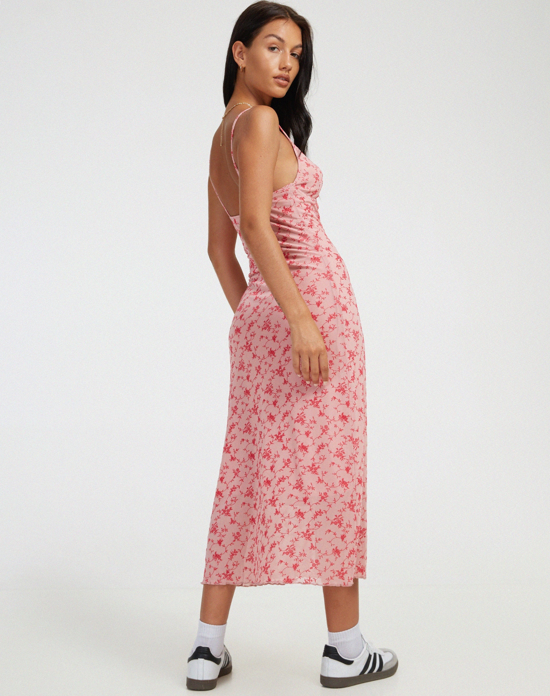 image of Coya Maxi Dress in Love Bloom Pink Flock