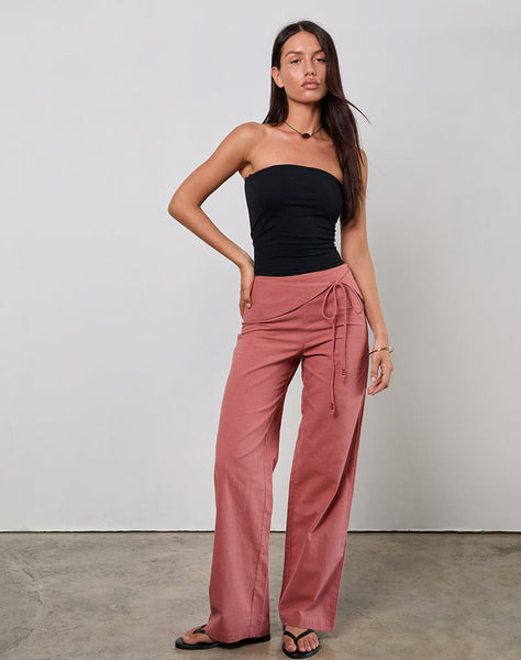CURSA-TROUSER-W-BELT-LINEN-  