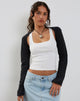 image of Dalika Knitted Shrug Top in Black