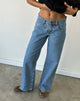 Image of Low Rise Parallel Jeans in Blue Stone