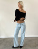Image of Low Rise Parallel Jeans in Light Wash Blue