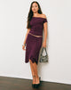 Image of Esmeray Midi Skirt in Rayon Jersey Fig