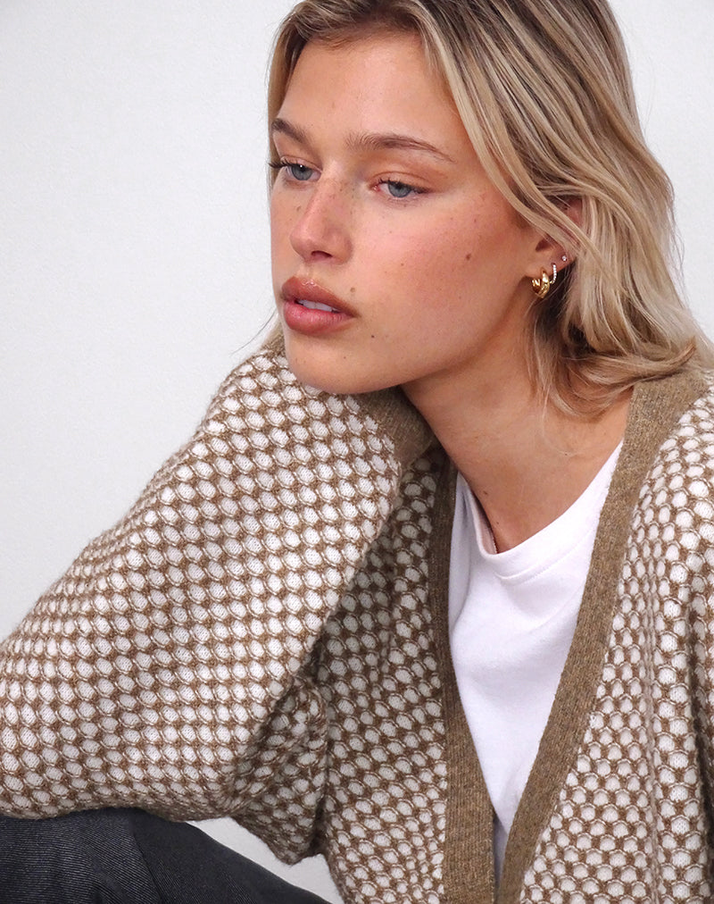 Danov Cardi in Brown Gingham