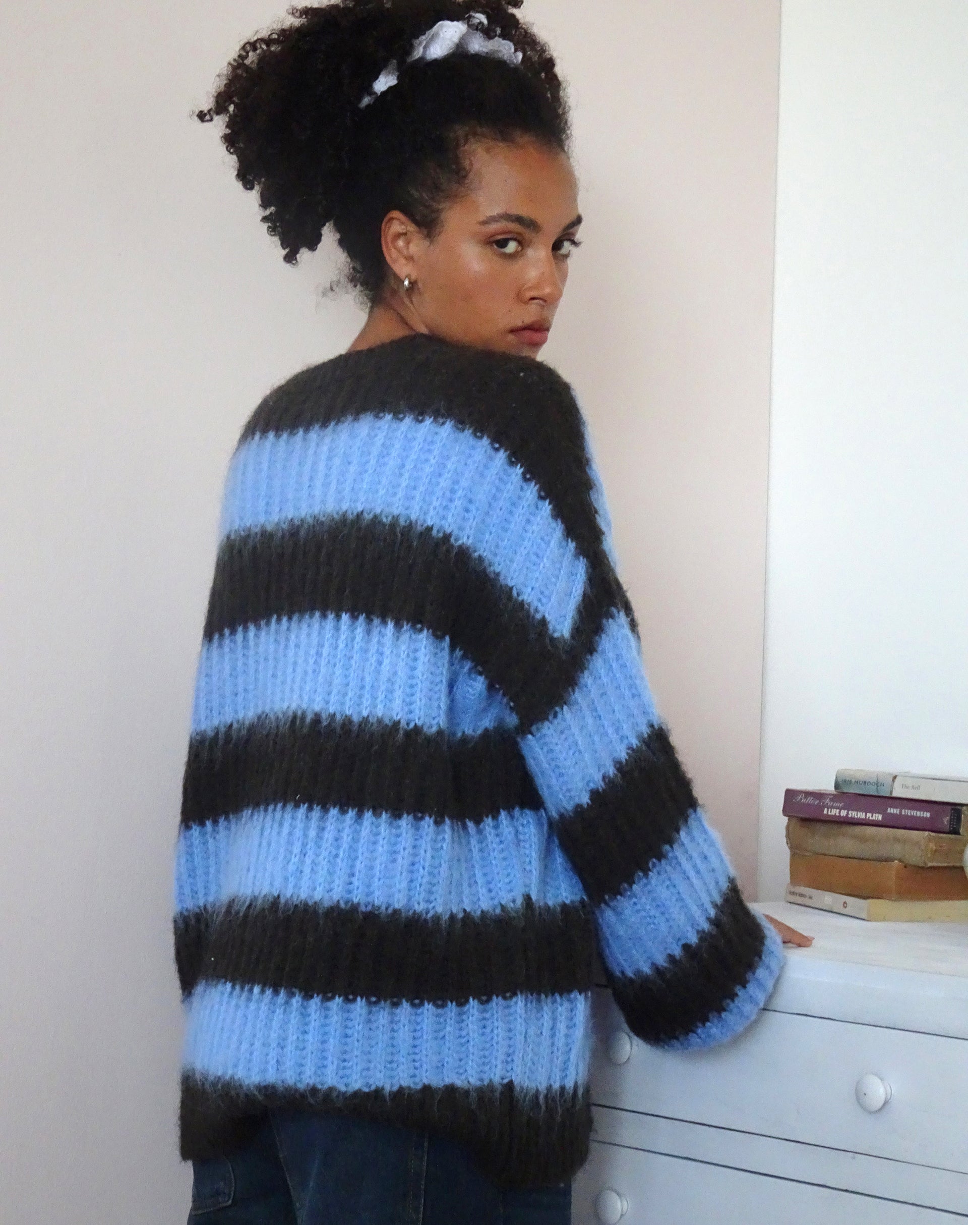 Striped blue on sale sweater