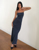 Image of Darsih Maxi Dress in Heart Flock Navy and Yellow