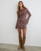 Image of Dasa Mini Dress in Oversize Snake Skin