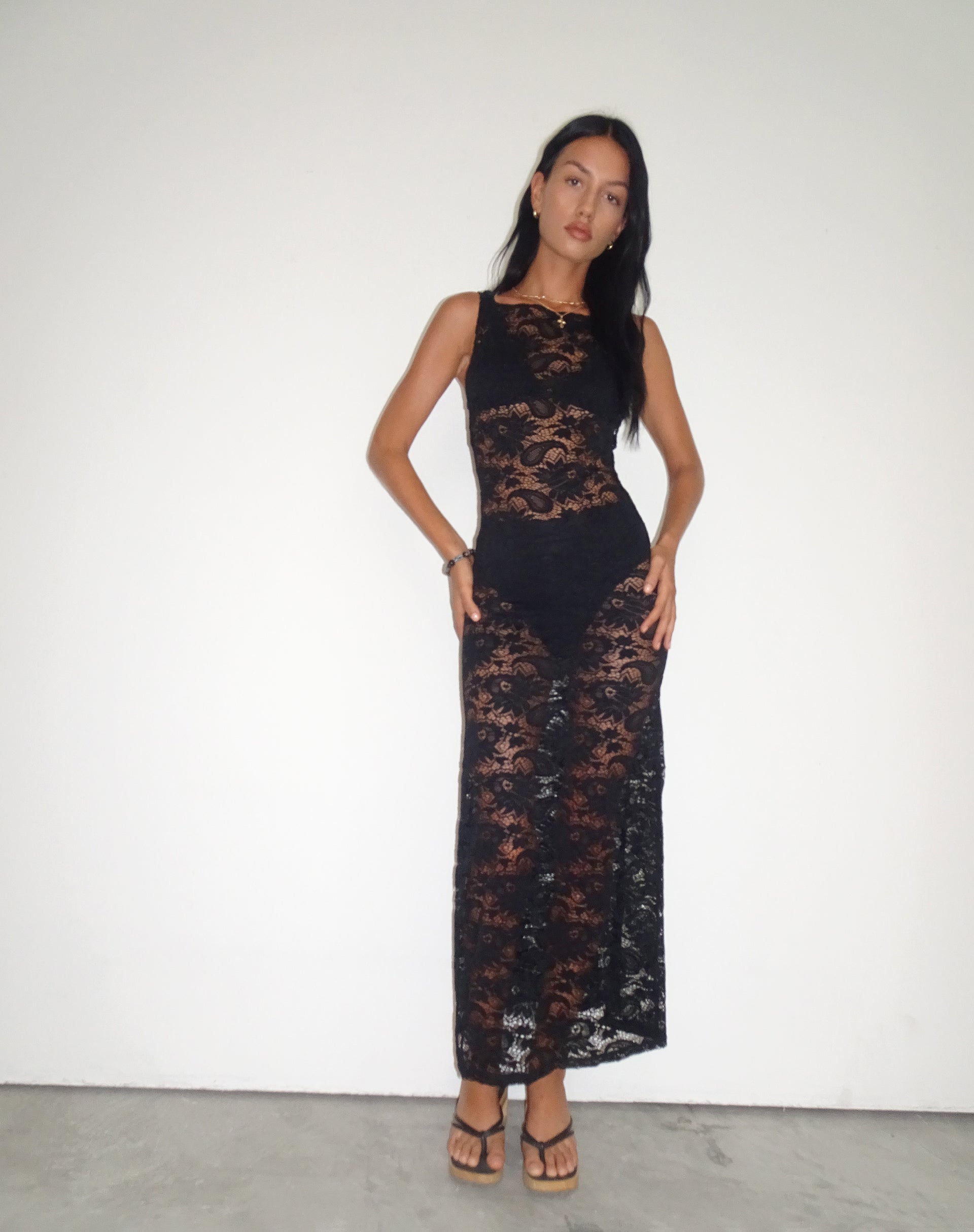 Jet Black Tie Back Lace Maxi Dress | Daudy motelrocks-com-us Jet Black Tie Back Lace Maxi Dress | Daudy motelrocks-com-us
