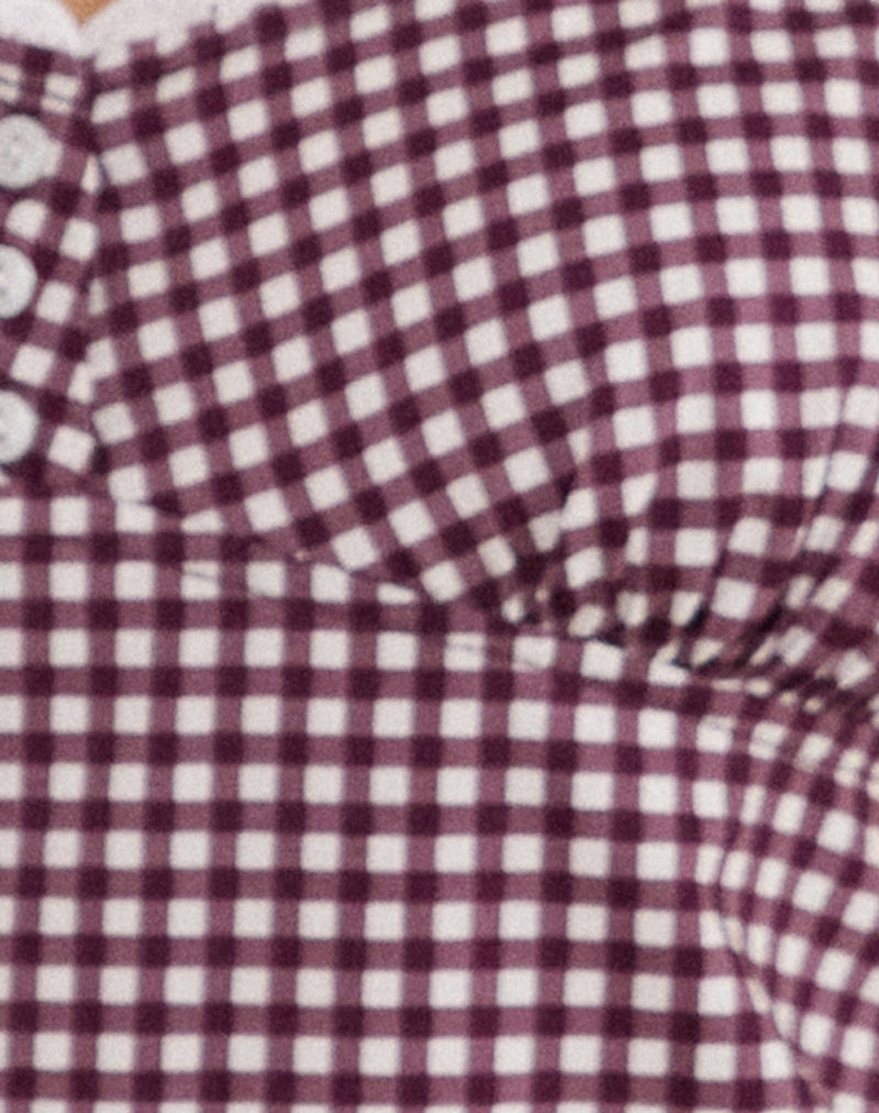 Burgundy Wine Red Mini Gingham Cami Mini Dress | Delphine motelrocks -com-us Burgundy Wine Red Mini Gingham Cami Mini Dress | Delphine motelrocks -com-us