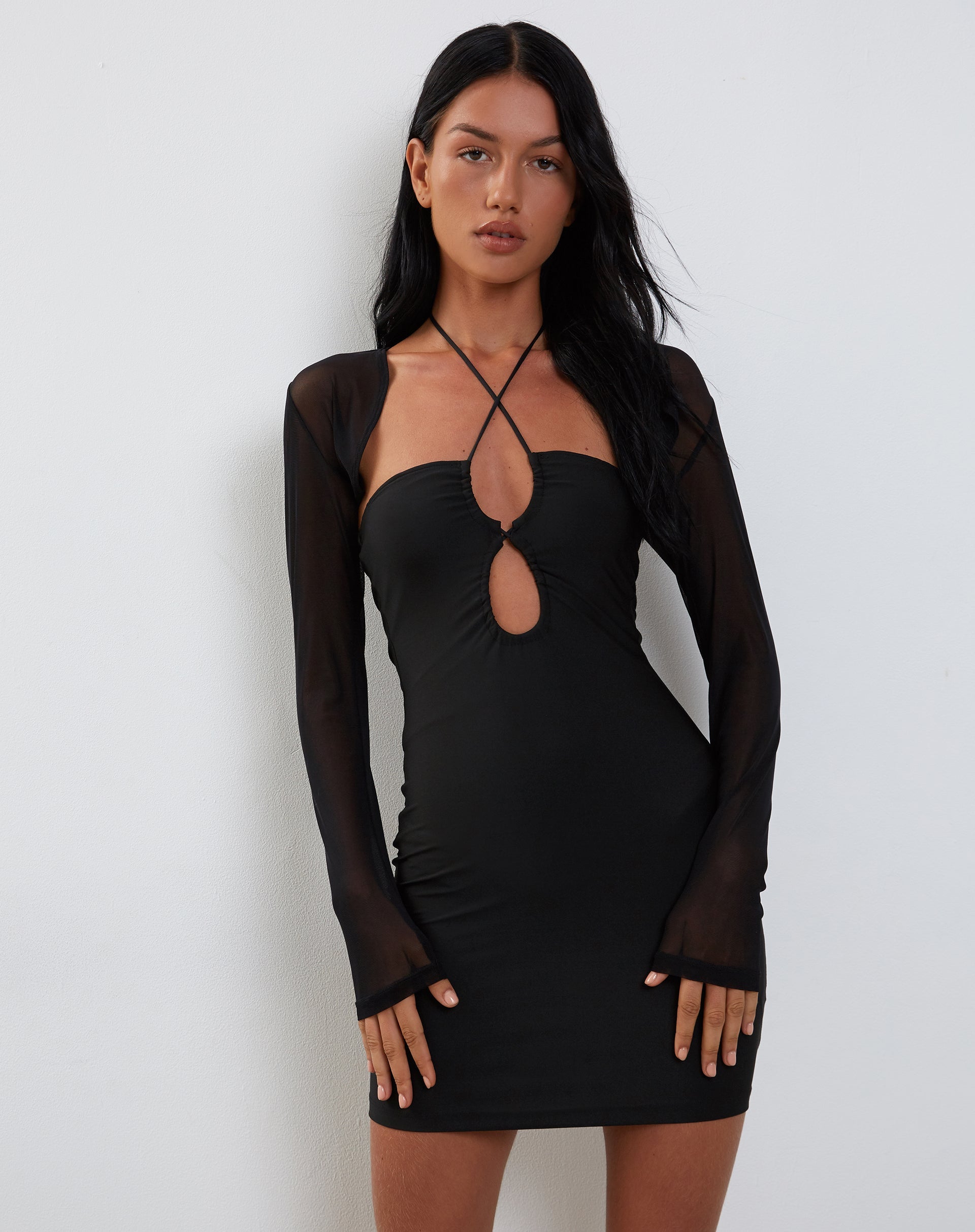 long sleeve lycra dress Chiara Lycra Mini Dress Retrofete