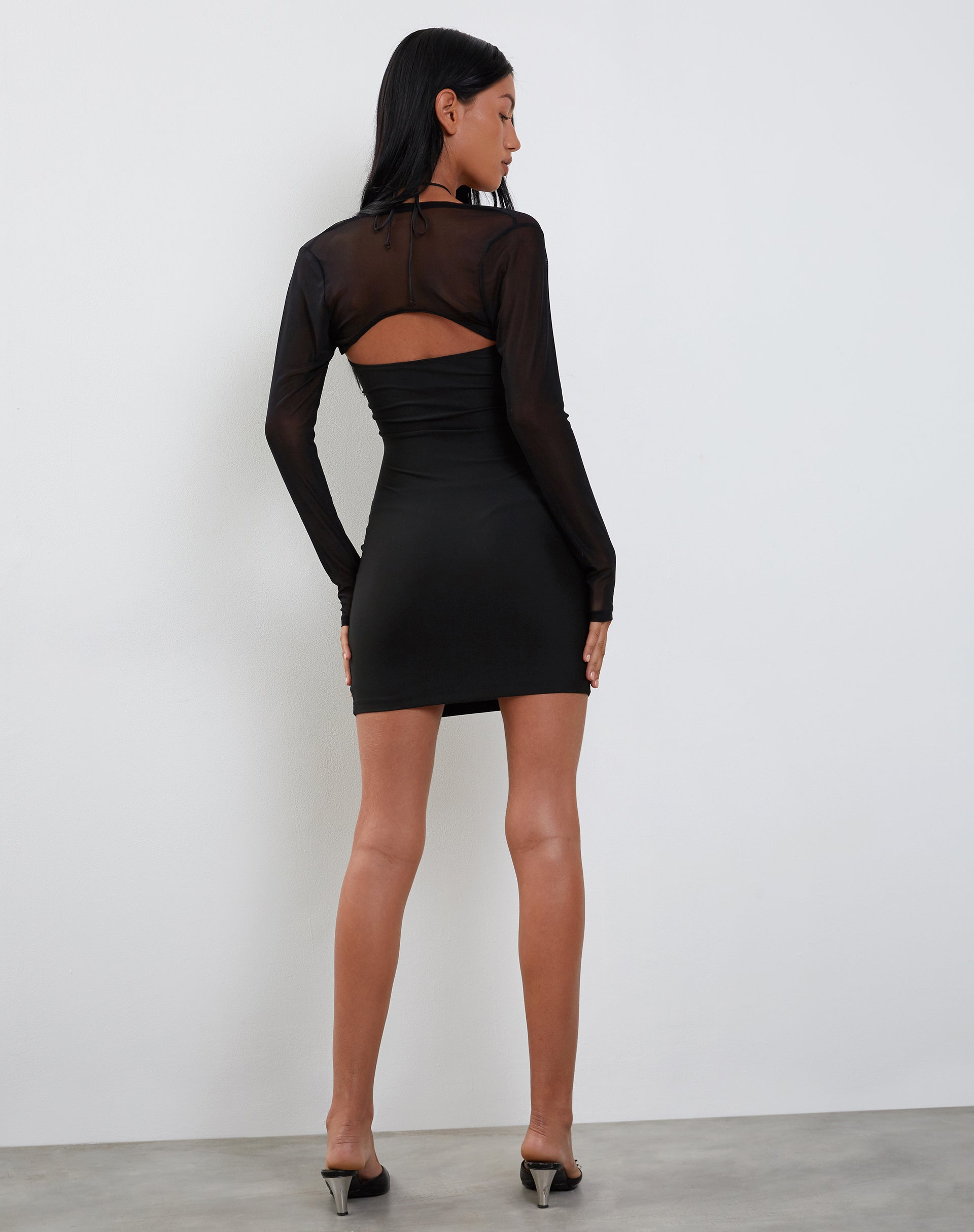 disco inferno long sleeve mini dress White Fox Disco Inferno Long Sleeve Mini Dress