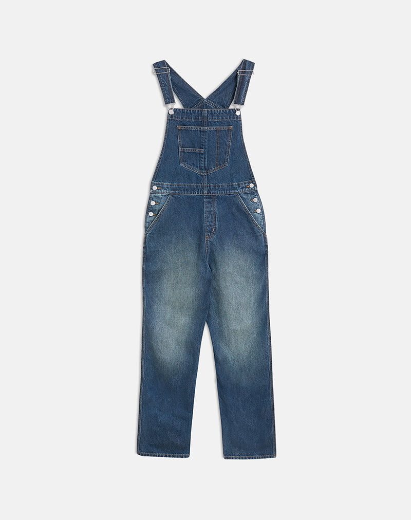 Image of Denim Dungaree in Mid Blue Tint