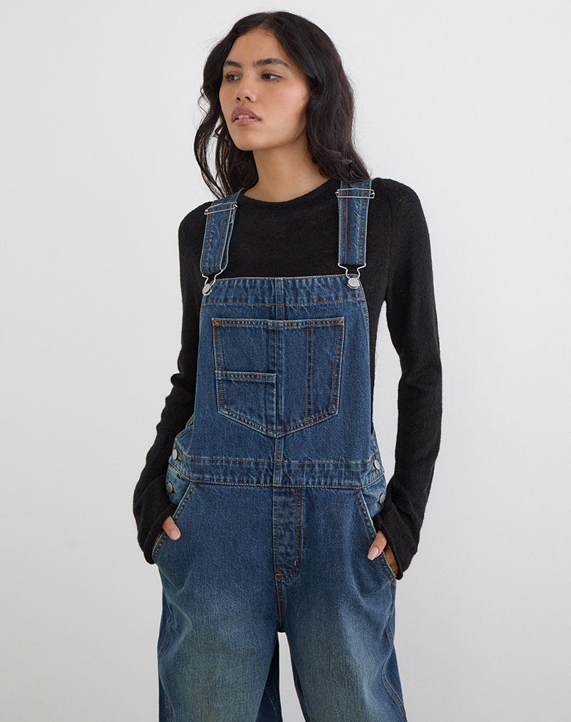 Image of Image of Denim Dungaree in Mid Blue Tint