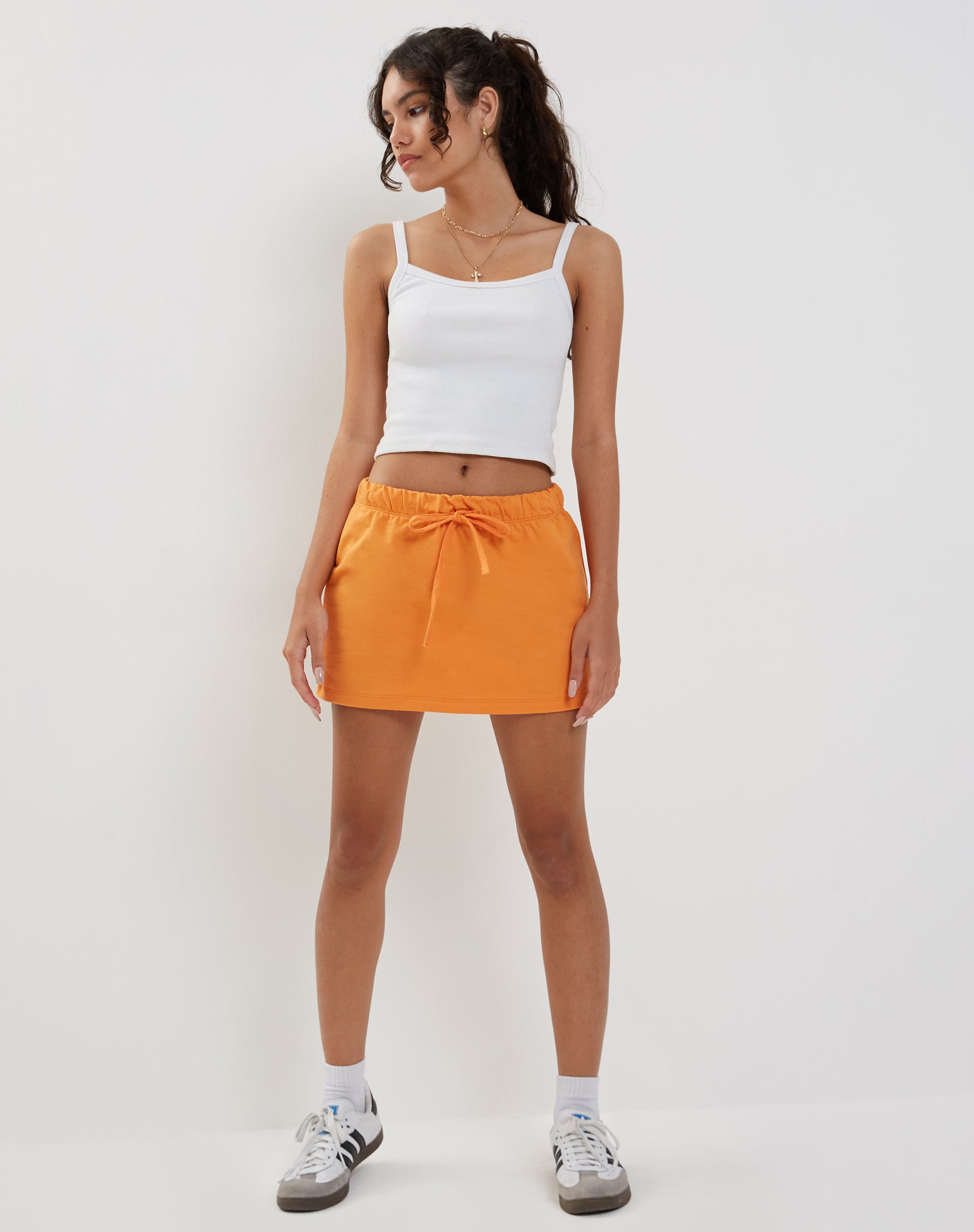 Image of Dheca Mini Skirt in Dark Orange