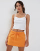 Image of Dheca Mini Skirt in Dark Orange