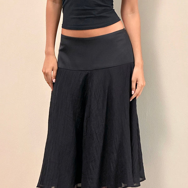 [ 預訂 ] Chiffon layered skirt / black main image 1