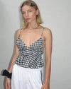 Image of Dilara Cami Top in Black and White Gingham