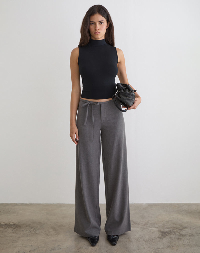 Image of Diomira Trouser in Grey with Tie