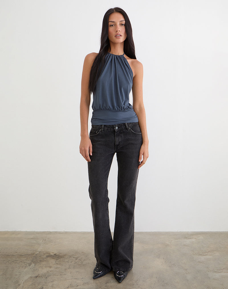 Image of Diraka High Neck Top in Jersey Ocean Storm