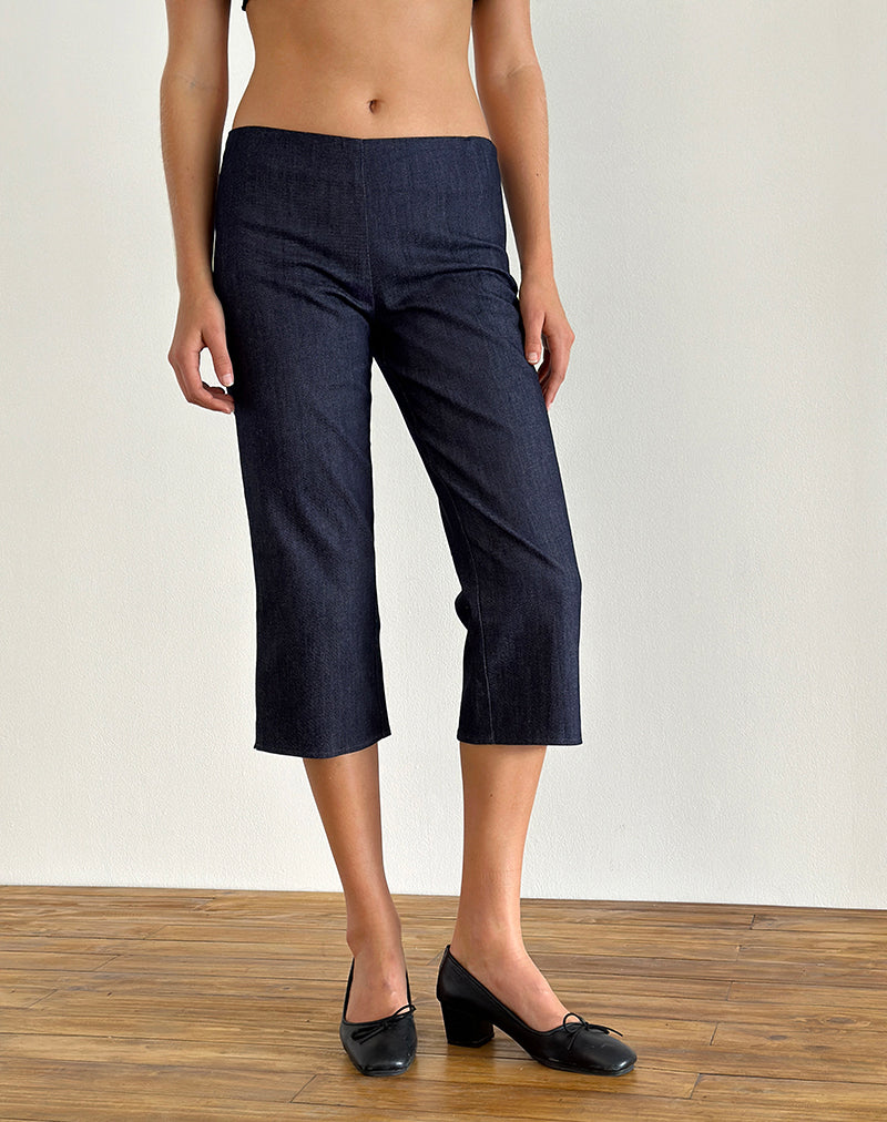 image of Diran Capri Trouser in Chambray Indigo