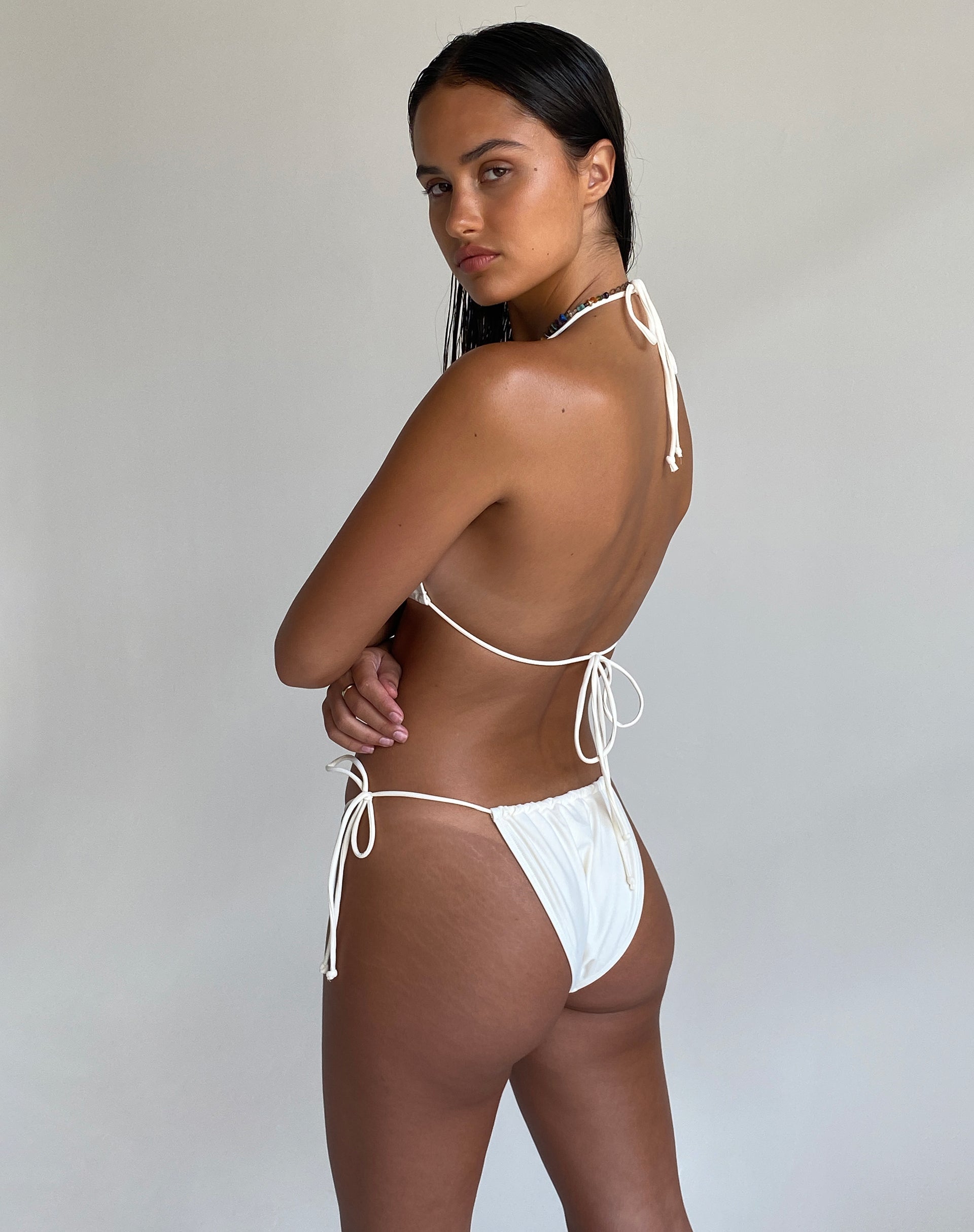 Image of Leyna Bikini Bottom in Cream